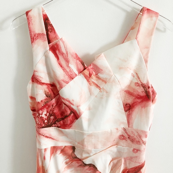 ✨sold✨karen millen • watercolor pleated neck dress - Picture 6 of 8